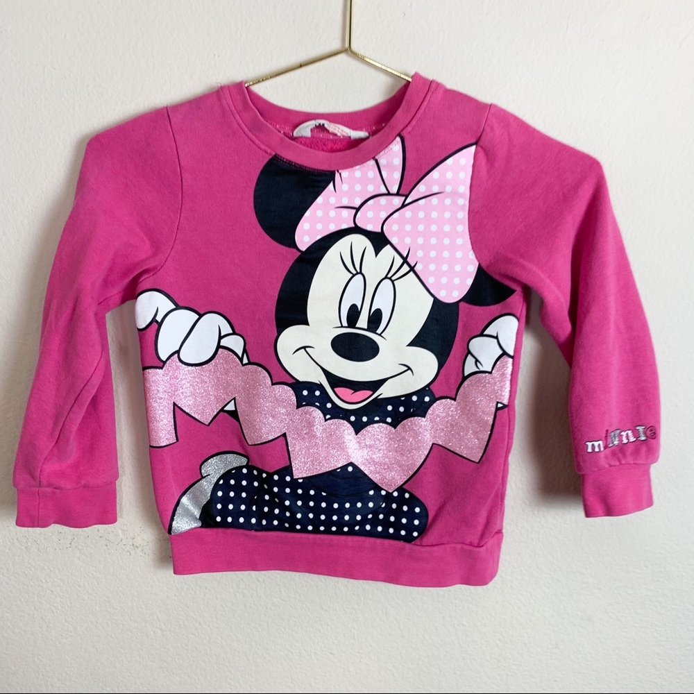 H & M Minnie Mouse Pullover Crew Sweater